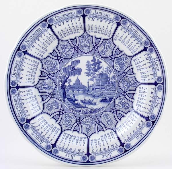 Calendar Plate Rome c1999